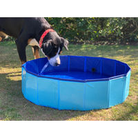 Produktbild von BURI Hundepool faltbares Planschbecken aus Kunststoff Blau 80x20cm