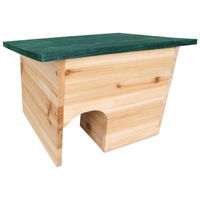 Produktbild von BURI Igelhaus aus Holz mit Labyrintheingang in Braun