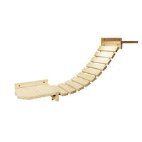 Produktbild von BURI Katzen Hängebrücke Kletterbrücke aus Holz für Katzen 4er Set