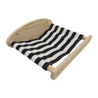 Produktbild von BURI Katzen Wand-Hängematte aus Holz als Katzenbett und Schlafplatz 39x30x15cm