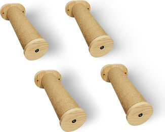 BURI Kletterpfosten für Katzen 4er Set aus Holz und Sisal 30x8cm – Bild 1 von 2