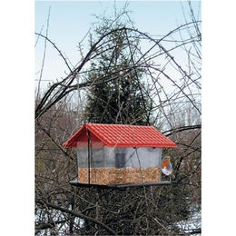 BURI Vogelfutterhaus Futterstation aus Kunststoff in Rot - 2,5 kg – Bild 1 von 2