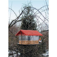 Produktbild von BURI Vogelfutterhaus Futterstation aus Kunststoff in Rot - 2,5 kg