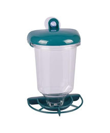 Produktbild von BURI Vogelfutterstation Futtersäule aus Kunststoff in Grün und Transparent