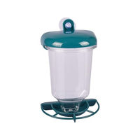 Produktbild von BURI Vogelfutterstation Futtersäule aus Kunststoff in Grün und Transparent