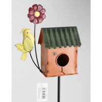 Produktbild von BURI Vogelhaus Gartenstecker aus Metall Bunt