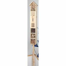 Produktbild von BURI XL Insektenhotel aus Holz mit 160cm Stab in Naturfarben
