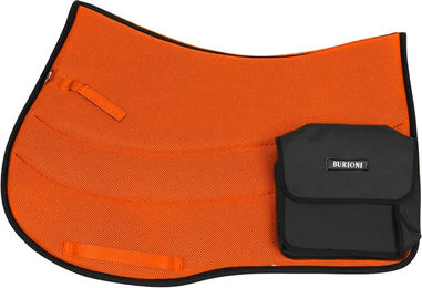 Produktbild von Burioni Ttech Satteldecke für Pferde mit Taschen aus Sympatex in Orange