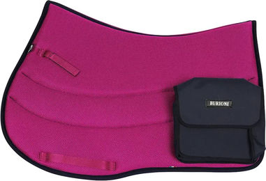 Produktbild von Burioni Ttech Satteldecke für Pferde mit Taschen aus Sympatex in Rosa