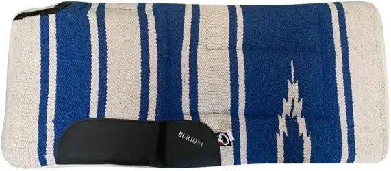 Produktbild von Burioni Western Satteldecke Navajo Lana für Pferde aus Wolle in Blau Bunt