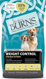 Produktbild von Burns Weight Control Hund Trockenfutter Adult/Senior Huhn & Hafer 12 kg - 12 kg