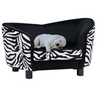 Produktbild von Bussandri Exclusive Hundebett aus Plüsch in Schwarz 68x38x38 cm