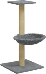 Bussandri Exclusive Kratzbaum für Katzen mit Sisal-Kratzsäule in Grau 74 cm – Bild 1 von 12