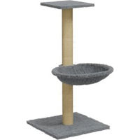 Produktbild von Bussandri Exclusive Kratzbaum für Katzen mit Sisal-Kratzsäule in Grau 74 cm