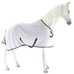 Busse 145 Sommerdecke Early Season Übergangsdecke Hellgrau Navy aus Polyester – Bild 1 von 8