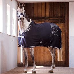 Busse Abschwitzdecke Jersey Fashion Navy mit Kreuzbegurtung Größe 145 – Bild 1 von 2
