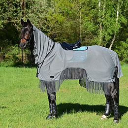Busse Ausreitdecke Moskito Fransen III für Pferde Grau 145 cm – Bild 1 von 2