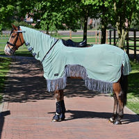Produktbild von Busse Ausreitdecke Moskito-Fransen III Trainingsdecke Smoke Green Grey 135