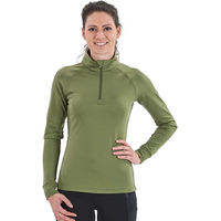 Produktbild von Busse Carlee Tech Reitshirt Damen Langarm Fleece Winter Oliv Größe M