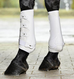 Busse Dressage Gamaschen Beinschutz Weiß Größe S – Bild 1 von 4