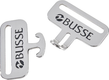 Busse Ersatzset Decken mit T-Verschluss aus Metall in Silber – Bild 1 von 1