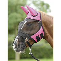 Produktbild von Busse Everline Fliegenmaske Fly Cover mit Fransen für Shettys in Rosa Schwarz