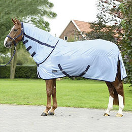 Busse Everline Paddock-Fliegendecke Sunshine II für Pferde in Navy Blau mit einer Rückenlänge von 125 cm Plus – Bild 1 von 9
