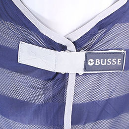 Busse Everline Transport-Fliegendecke Stripe Navy Silber Rückenlänge 85 cm – Bild 1 von 7