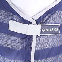 Produktbild von Busse Everline Transport-Fliegendecke Stripe Navy Silber Rückenlänge 85 cm