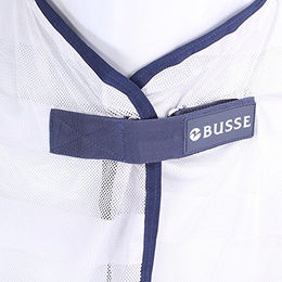 Busse Everline Transport-Fliegendecke Stripe Silber Navy mit 105 cm Rückenlänge – Bild 1 von 4