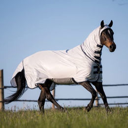 Busse Fliegendecke Complete Plus für Pferde Silber/Navy 135 cm – Bild 1 von 5