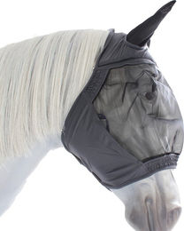 Busse Fliegenmaske Fly Buckler Gap II für Pferde Grau aus Nylon – Bild 1 von 3