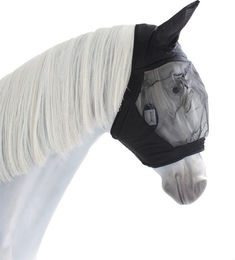 Busse Fliegenmaske Fly Buckler Gap II für Ponys in Schwarz aus Nylon – Bild 1 von 4