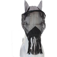 Produktbild von Busse Fliegenmaske Fly Cover Fransen Gap II für Warmblut in Grau/Schwarz