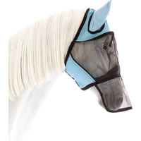 Produktbild von Busse Fliegenmaske Fly Cover Pro für Vollblut in Blau/Schwarz aus Nylon