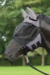 Busse Fliegenmaske Fly Cover Pro für Warmblut in Grau/Schwarz – Bild 1 von 3