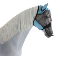 Produktbild von Busse Fliegenmaske FLY COVER PRO GAP II für Warmblut in Blau/Schwarz aus Nylon