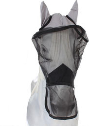 Busse Fliegenmaske Fly Cover Pro Gap II für Warmblut in Grau/Schwarz aus Nylon – Bild 1 von 5