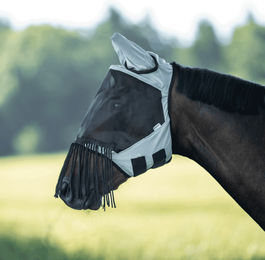 Produktbild von Busse Fliegenmaske Fly Guard FR aus Fleece in Hellgrau für Ponys