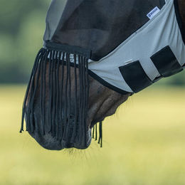 Busse Fliegenmaske Fly Guard Free FR für Vollblut in Grau – Bild 1 von 2