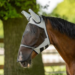 Busse Fliegenmaske FLY GUARD II PLUS für Warmblut Pferde aus Polyester – Bild 1 von 2