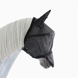 Busse Fliegenmaske Fly Professional für Ponys in Schwarz – Bild 1 von 11