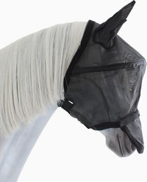 Busse Fliegenmaske Fly Professional für Vollblut Pferde Schwarz – Bild 1 von 4