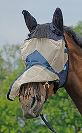 Busse Fliegenmaske FLY STOP für Ponys in Beige – Bild 1 von 3