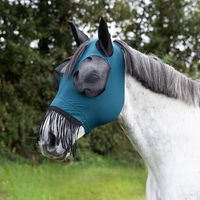 Produktbild von Busse Fliegenmaske Twin Fit Flexi Fransen Pony in Türkis aus Nylon