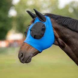 Busse Fliegenmaske Twin Fit Flexi für Pferde Shetty Größe in Royal Blau aus Nylon – Bild 1 von 2