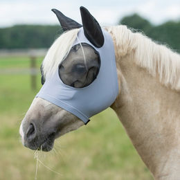 Busse Fliegenmaske Twin Fit Flexi für Ponys Grau aus Nylon – Bild 1 von 7