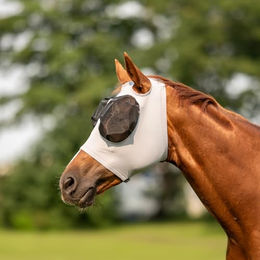 Busse Fliegenmaske Twin Fit Flexi OO Pony Grau – Bild 1 von 2