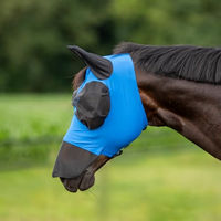 Produktbild von Busse Fliegenmaske Twin Fit Flexi Plus für Vollblut in Royal Blau aus Nylon