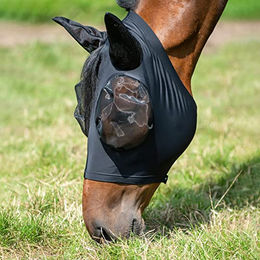 Busse Fliegenmaske TWIN FIT FLEXI Schwarz für Shetty – Bild 1 von 4